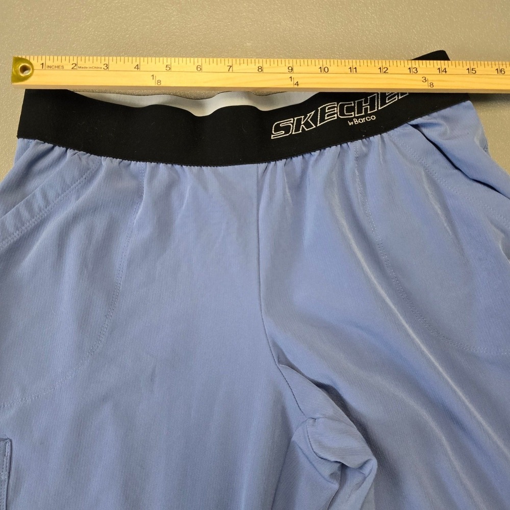 Skechers Scrub Set XL Blue Stretch Top Pants Medical Uniform Womens - Picture 9 of 10
